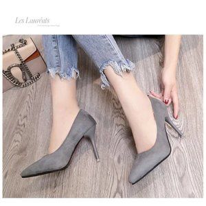 new pointed toe pumps suede shoes